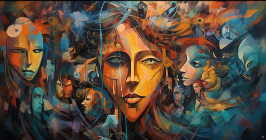 „Träume in Farbe“ – Lebendiger Kunstdruck im Surrealismus-Stil