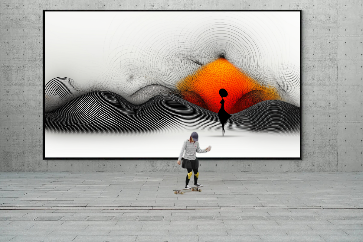 “Dance of Dimensions” – The Harmony of Lines and Light