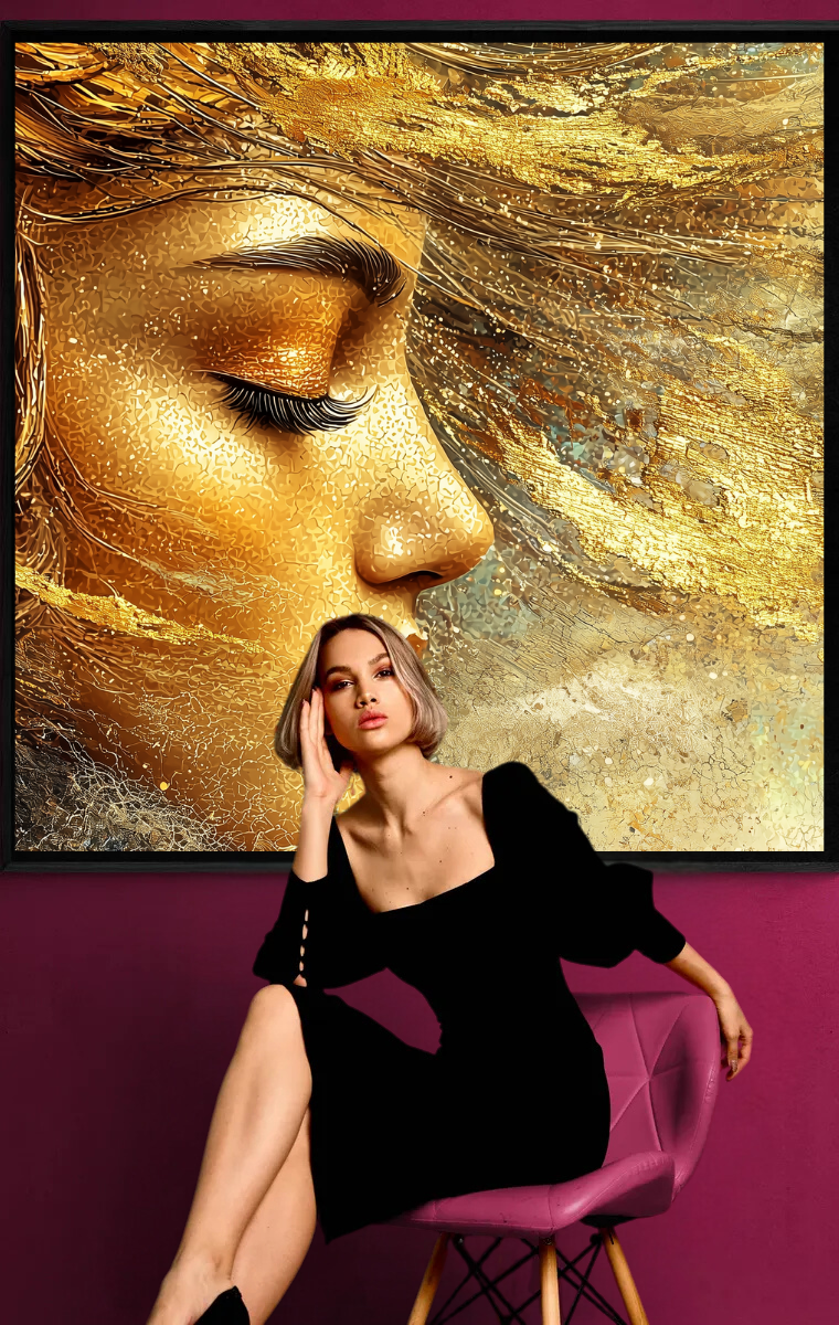 “Golden Whisper” – A touch of elegance and light