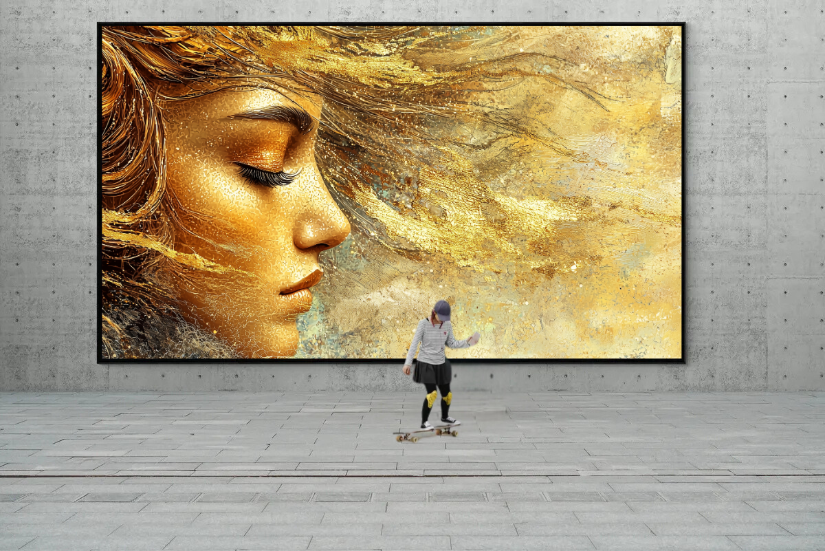 “Golden Whisper” – A touch of elegance and light
