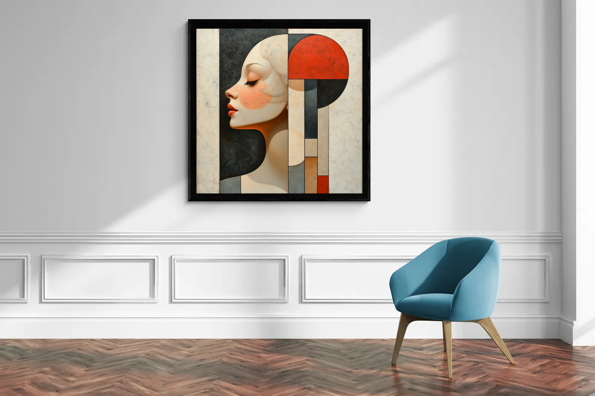 „Harmonie der Formen“ – Zeitloses Porträt im geometrischen Stil