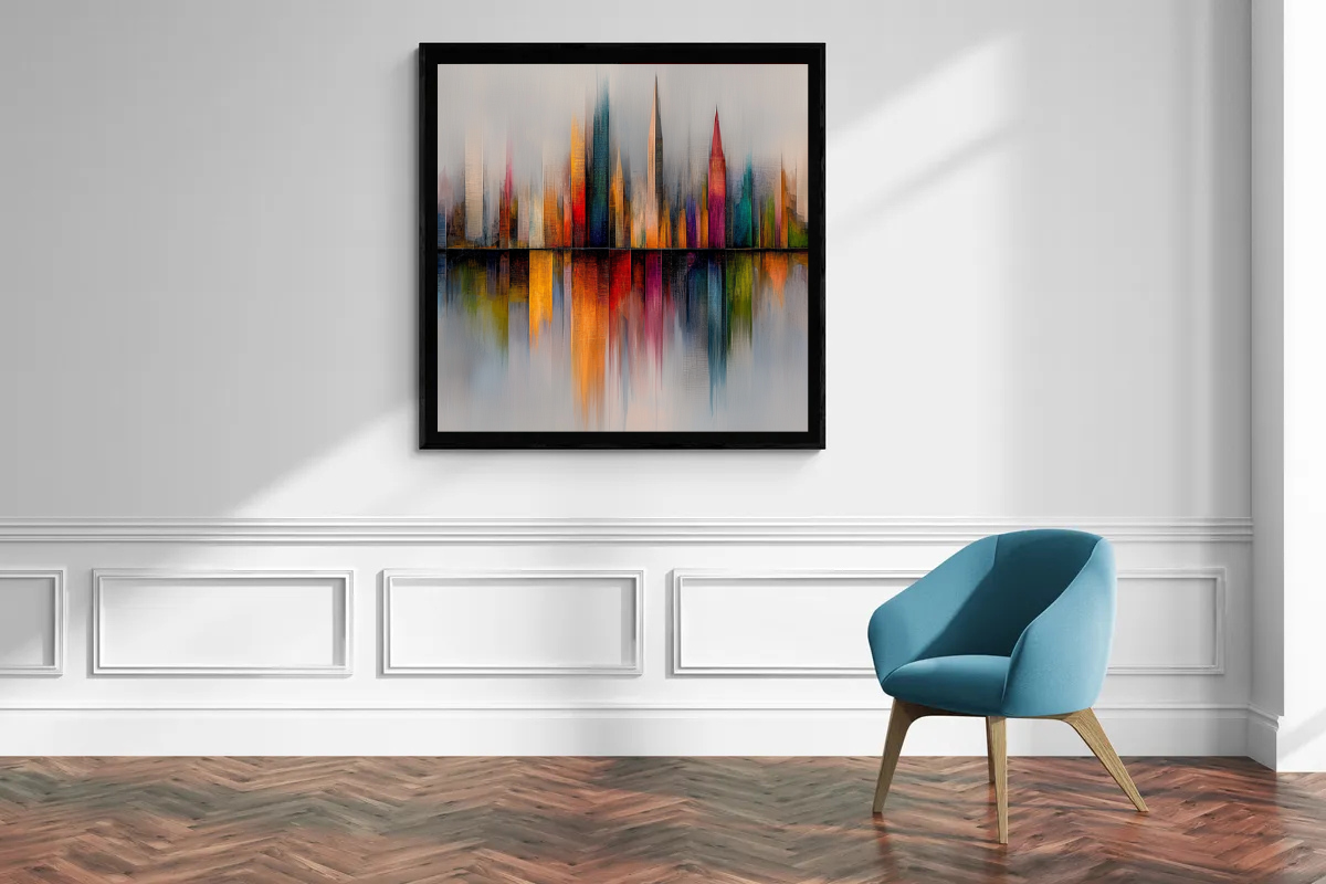 “Horizons of Colors” – Abstract skyline in warm tones