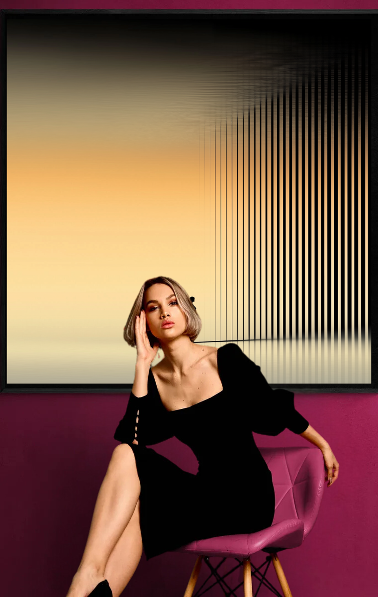 „Horizonte der Stille“ – Minimalistische Eleganz im Farbverlauf