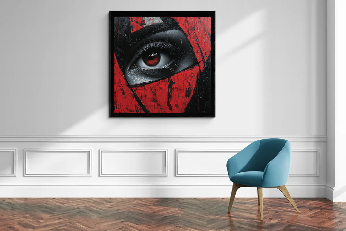 “Red Look” – Intense portrait in calligraffiti style
