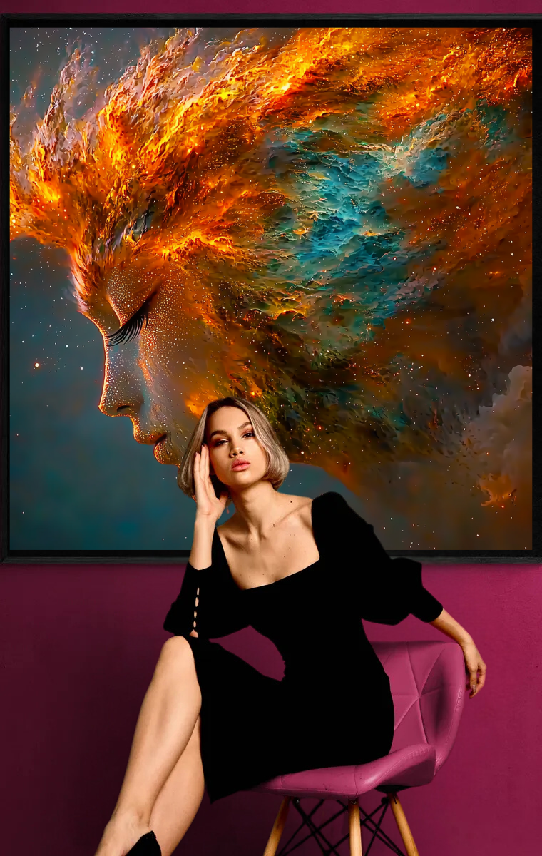 “Starborn Harmony” – The Power of the Cosmos in a Portrait