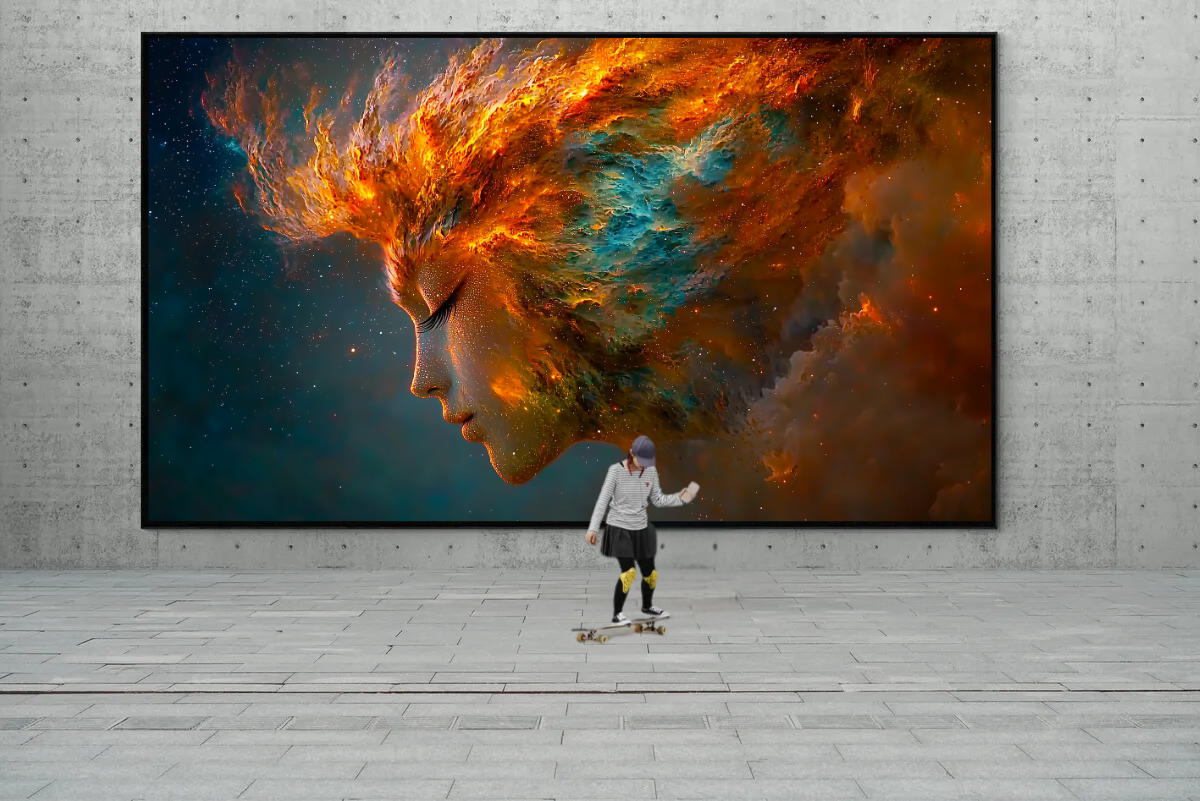 “Starborn Harmony” – The Power of the Cosmos in a Portrait