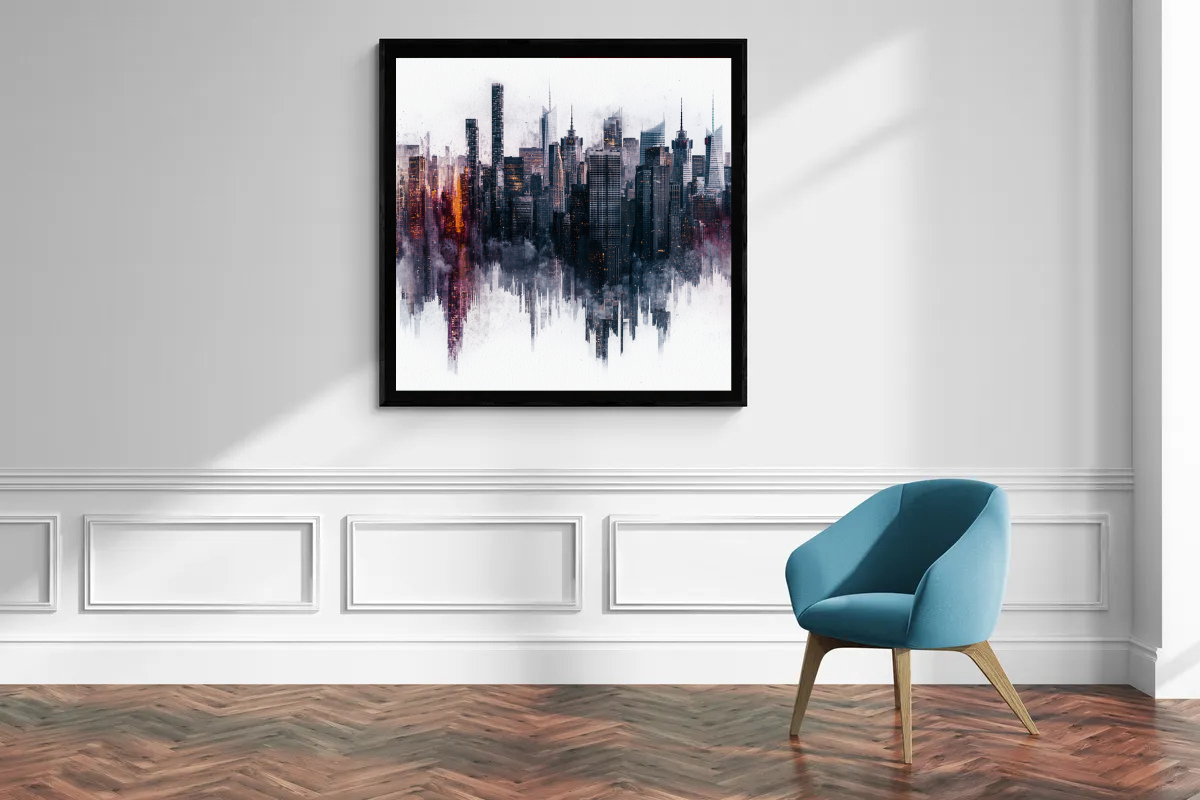 “Mirror of the Metropolis” – Abstract skyline with fascinating reflection