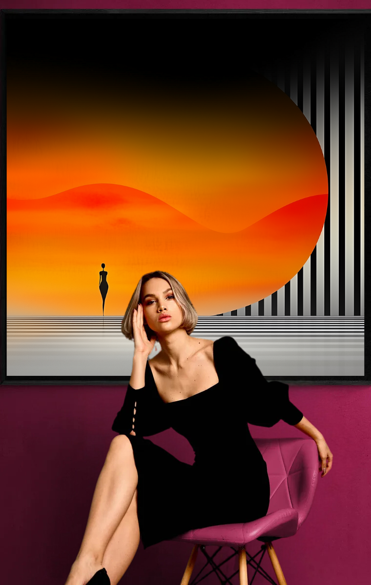 „Sonnenklang der Linien“ – Kunstwerk der Harmonie und Kontraste