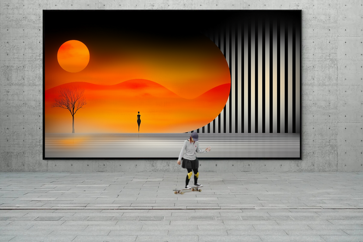 „Sonnenklang der Linien“ – Kunstwerk der Harmonie und Kontraste