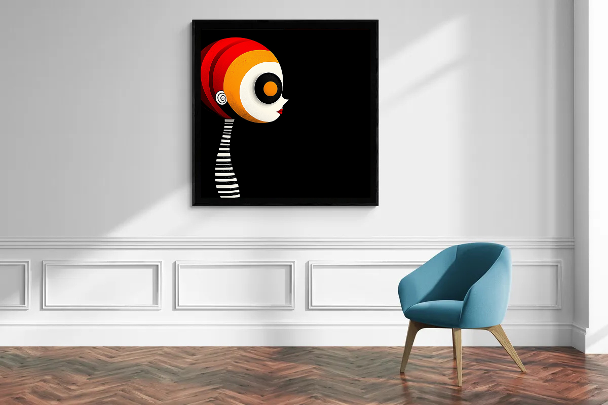 „Spirale der Fantasie“ – Abstraktes Profil mit dynamischen Formen