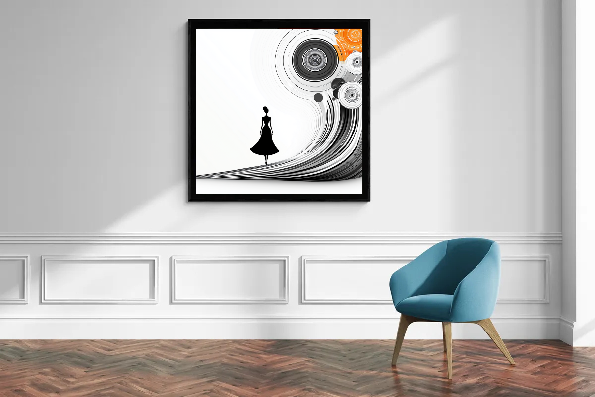 „Spiralen der Eleganz“ – Minimalistisches Design mit femininer Silhouette