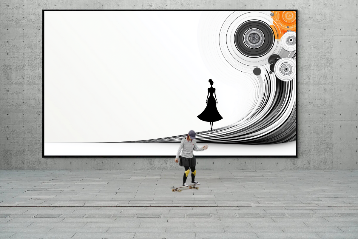 „Spiralen der Eleganz“ – Minimalistisches Design mit femininer Silhouette
