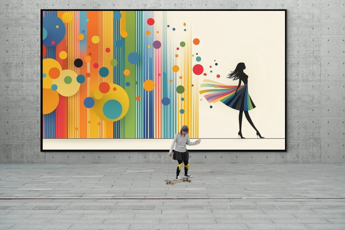 „Tanz der Farben“ – Lebendiges Spiel aus Formen und Bewegung
