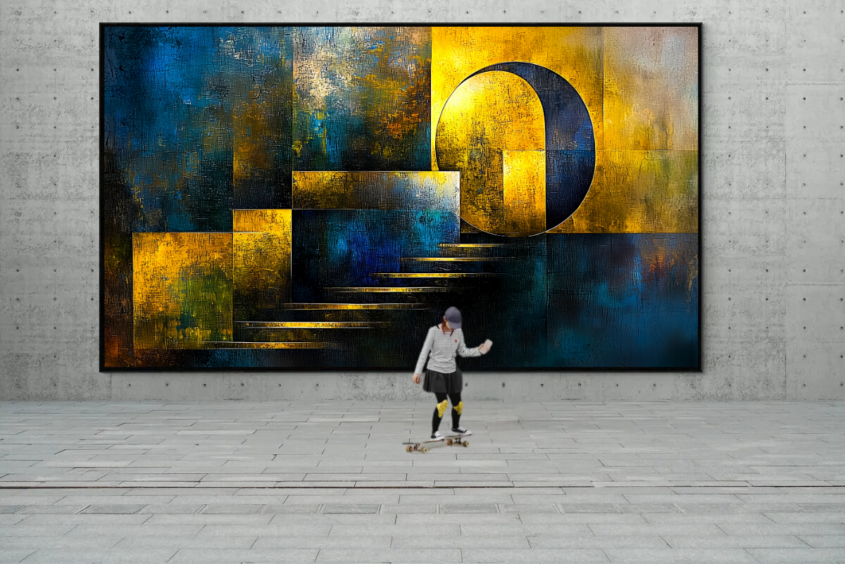 “Steps to Eternity” – An abstract play of shapes and light