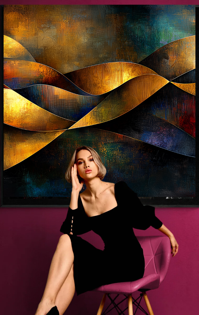 “Waves of Eternity” – An abstract work of art full of dynamism and balance