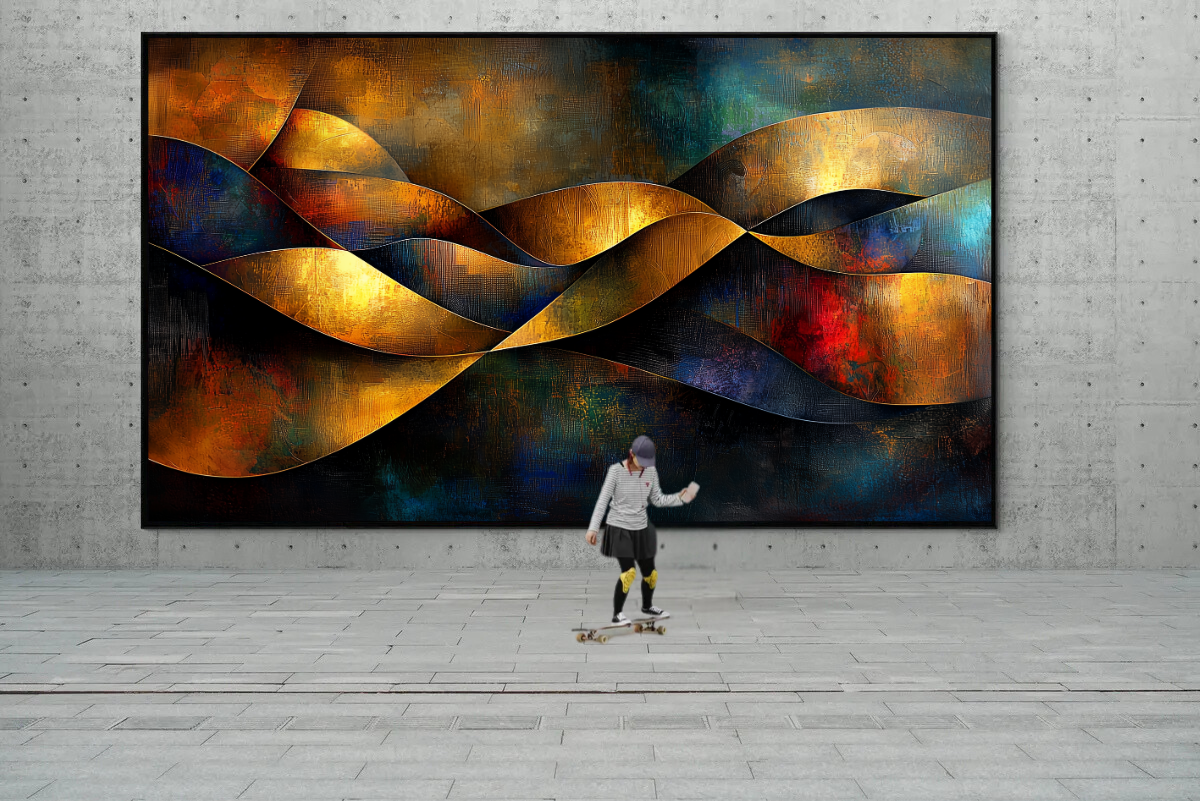 “Waves of Eternity” – An abstract work of art full of dynamism and balance