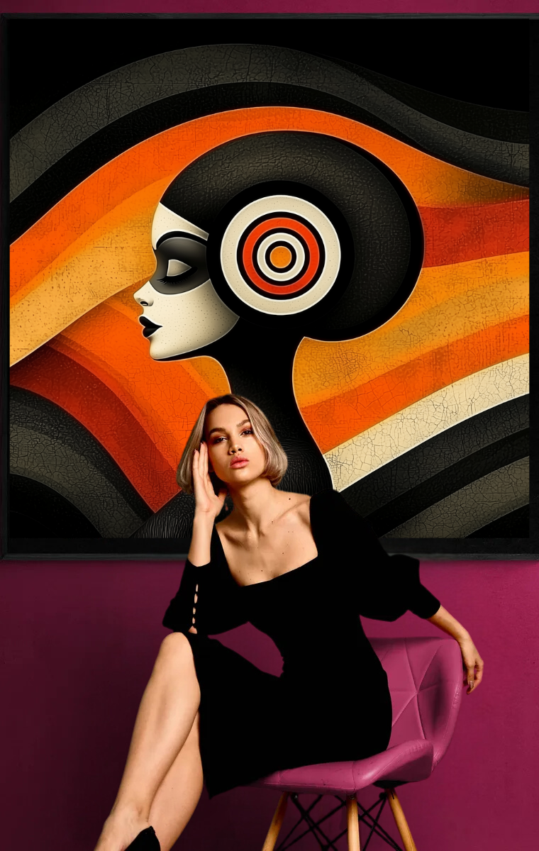 "Echoes of the Waves" - Retro-Modern Artwork