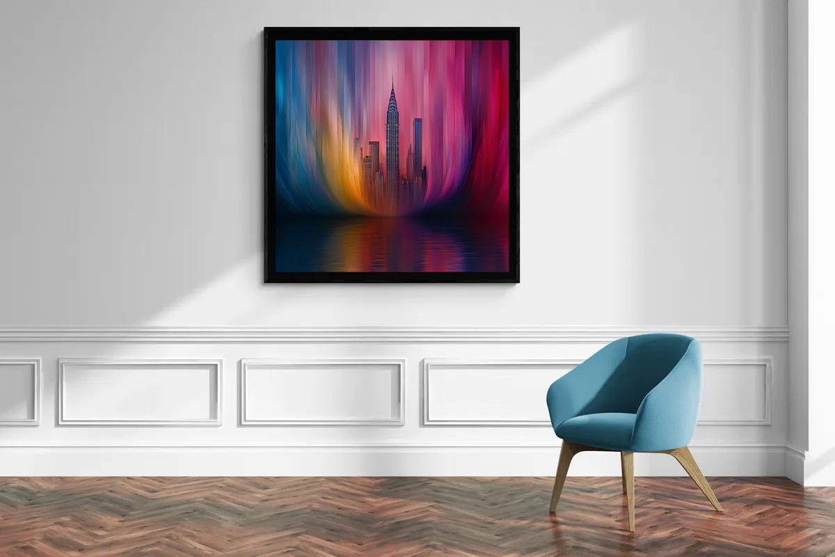 “City Colour Flow” – Skyline in vibrant, flowing tones