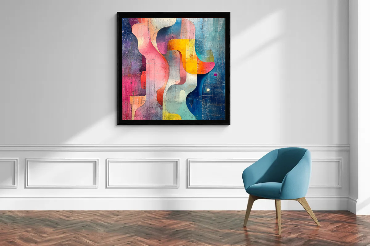 "Color Harmony" - Abstract art print in modern design