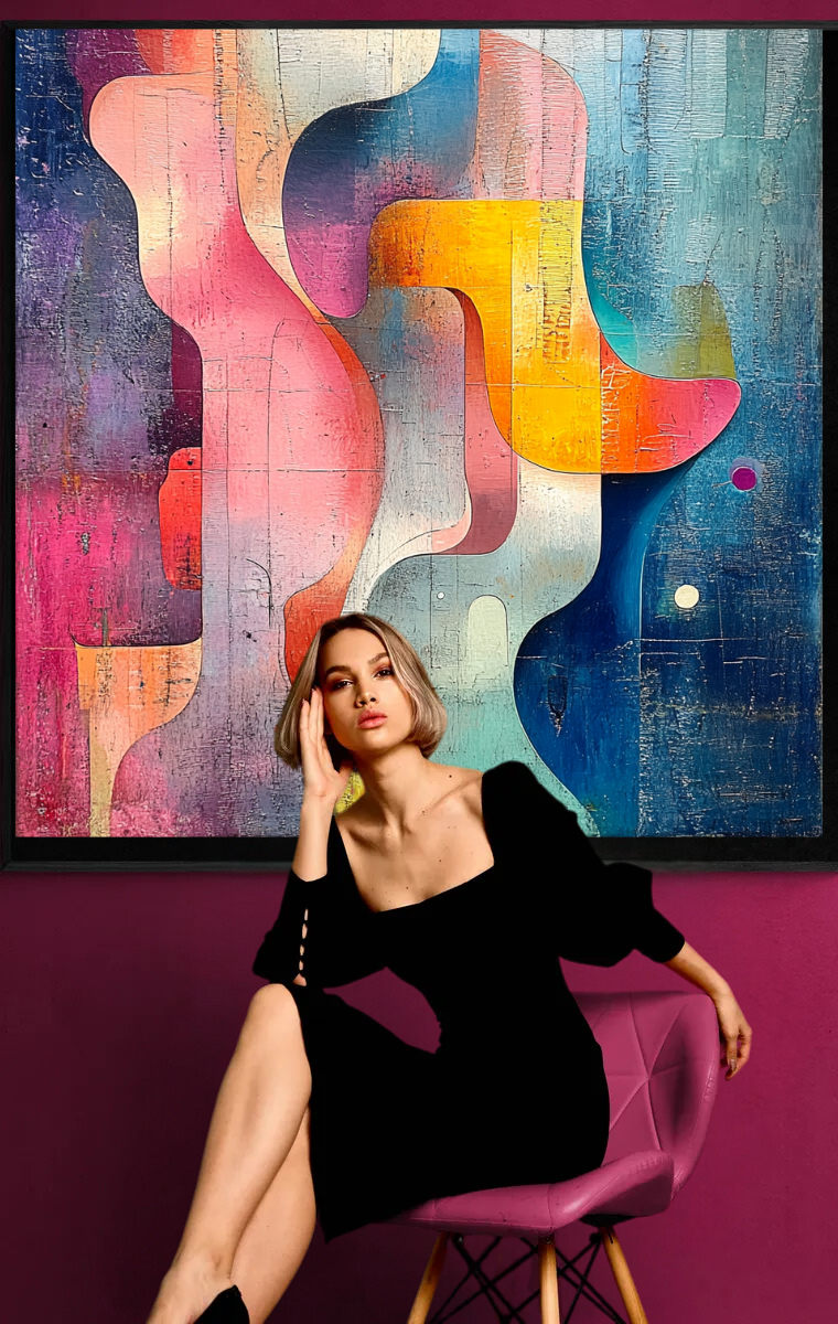 "Color Harmony" - Abstract art print in modern design