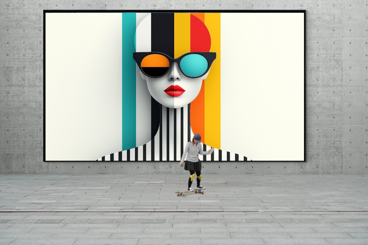 „Farbige Perspektiven“ – Pop-Art inspiriertes Porträt mit grafischen Elementen