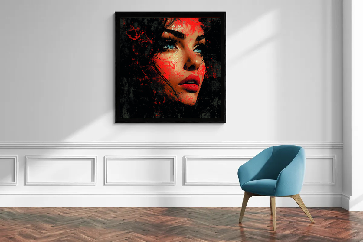 “Femme Rouge” – Mystical beauty in calligraffiti style