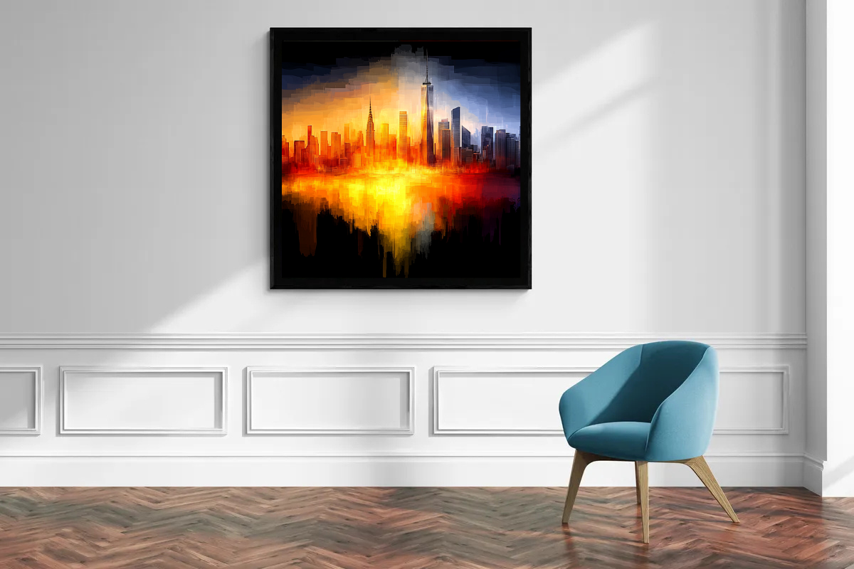 “Fire and Ice of the Skyline” – City view in powerful color contrast