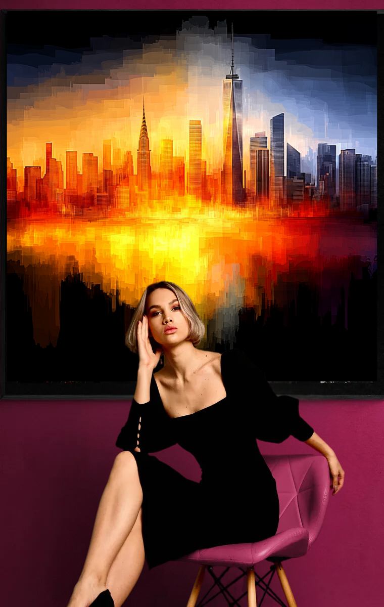 “Fire and Ice of the Skyline” – City view in powerful color contrast