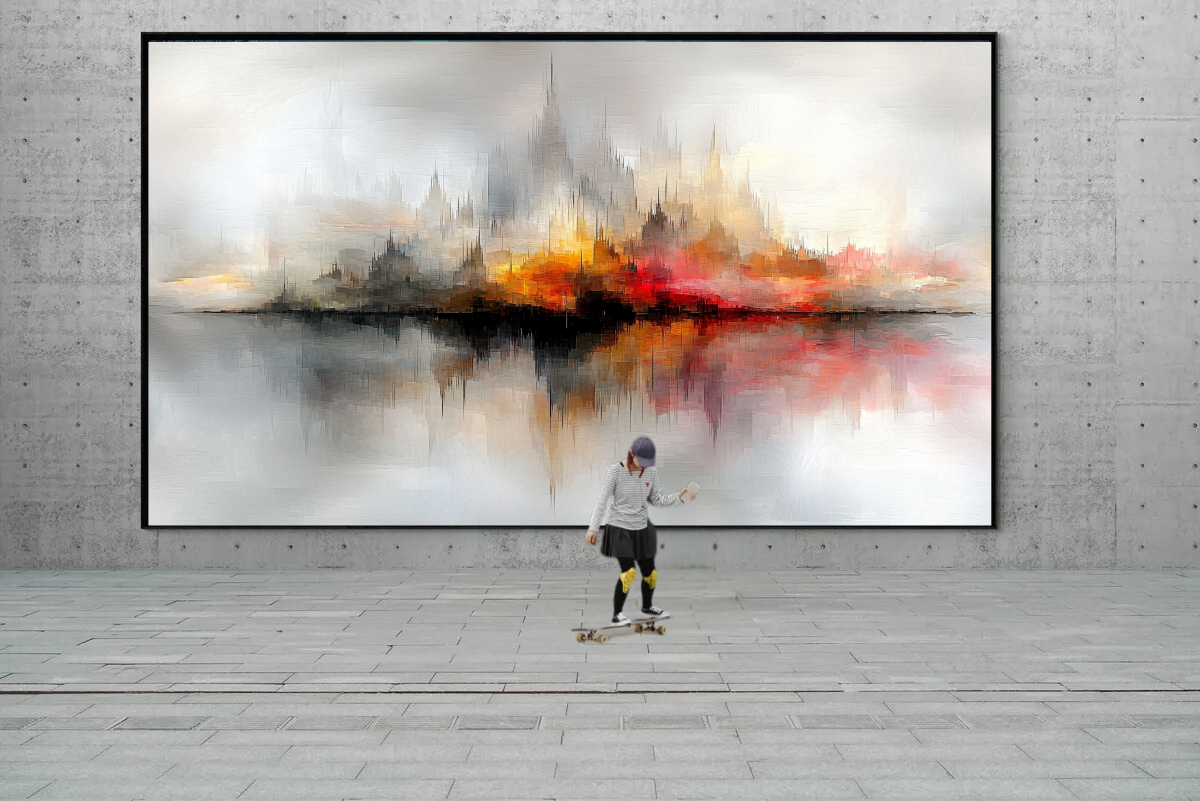 „Feuer und Nebel – Die schwebende Skyline“