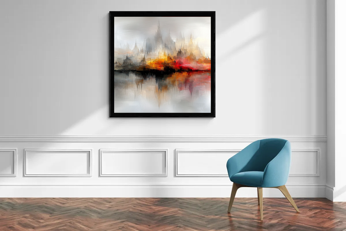 „Feuer und Nebel – Die schwebende Skyline“