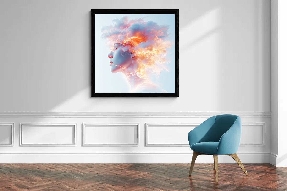 „Flammen der Gedanken“ – Surreales Wolkenporträt