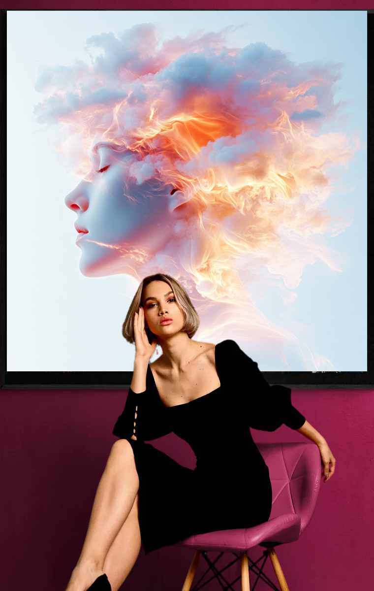 „Flammen der Gedanken“ – Surreales Wolkenporträt