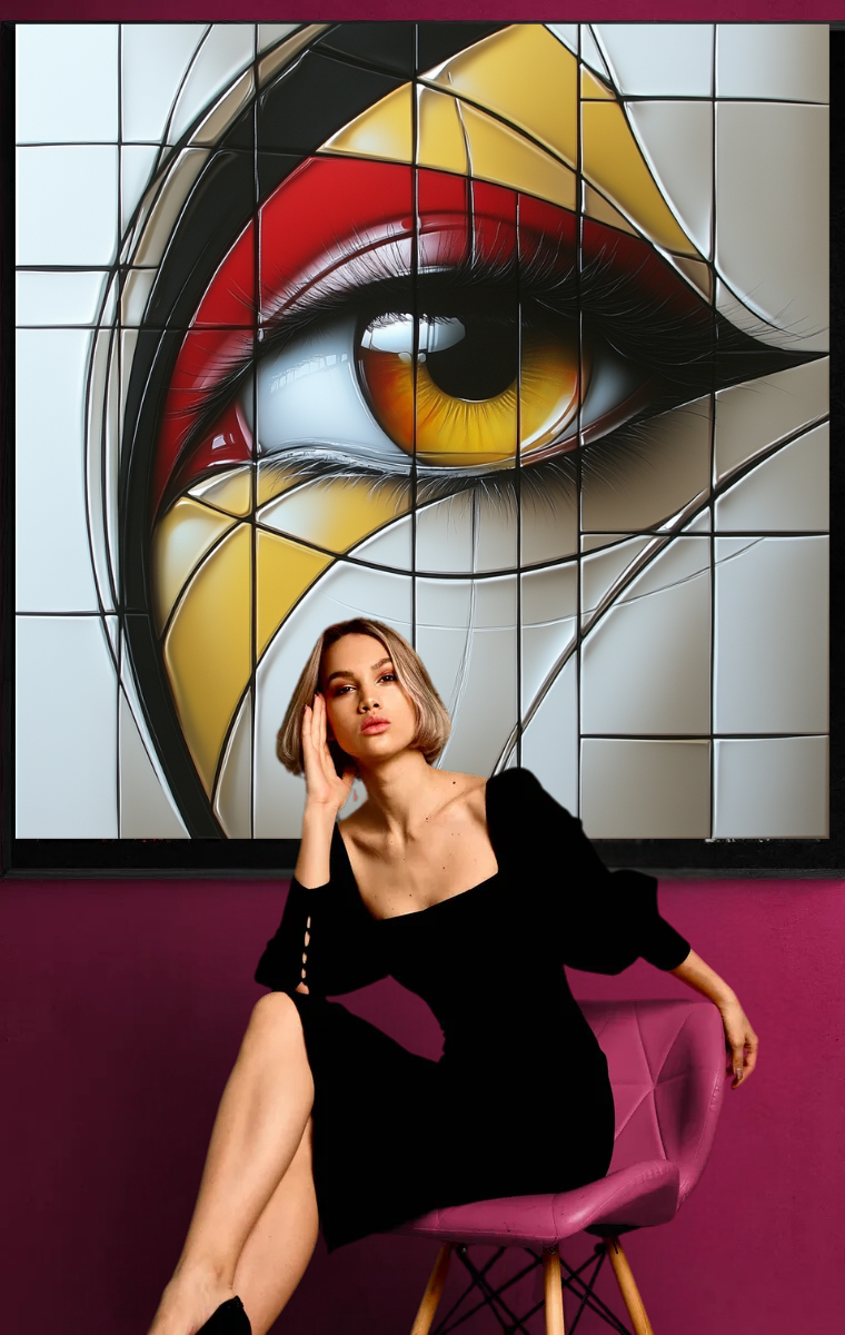 “View of Geometry” – A modern art print in the style of constructivism