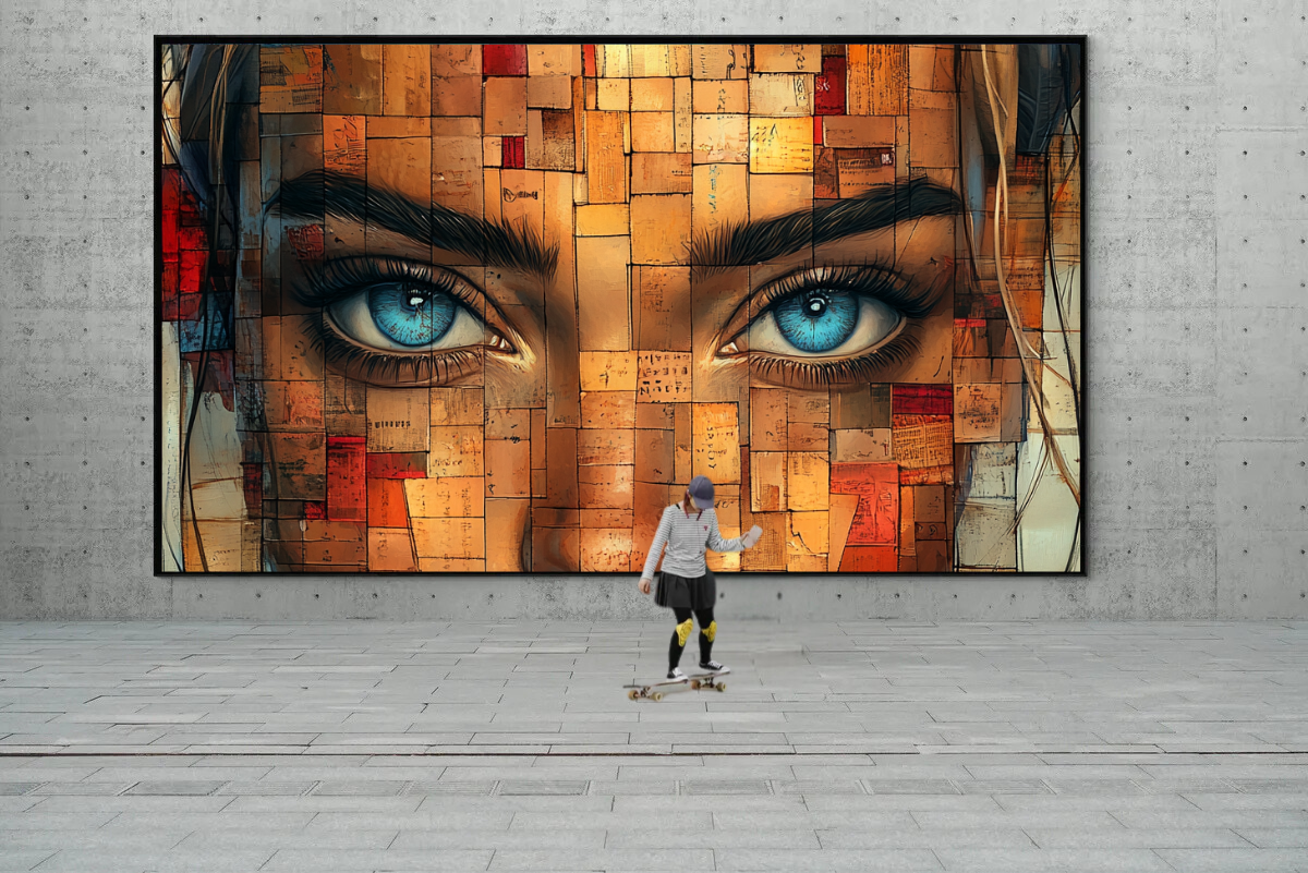 „Mosaik der Seele“ – Kunstdruck im Stil der Mail Art