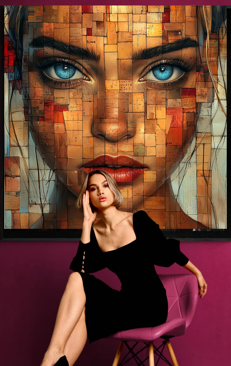 „Mosaik der Seele“ – Kunstdruck im Stil der Mail Art