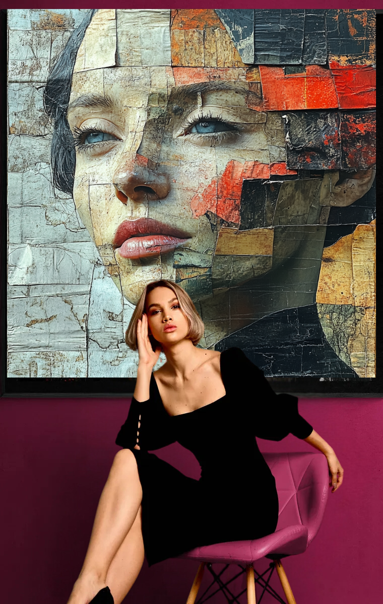 „Mosaik der Seele“ – Porträt im Arte Povera Stil