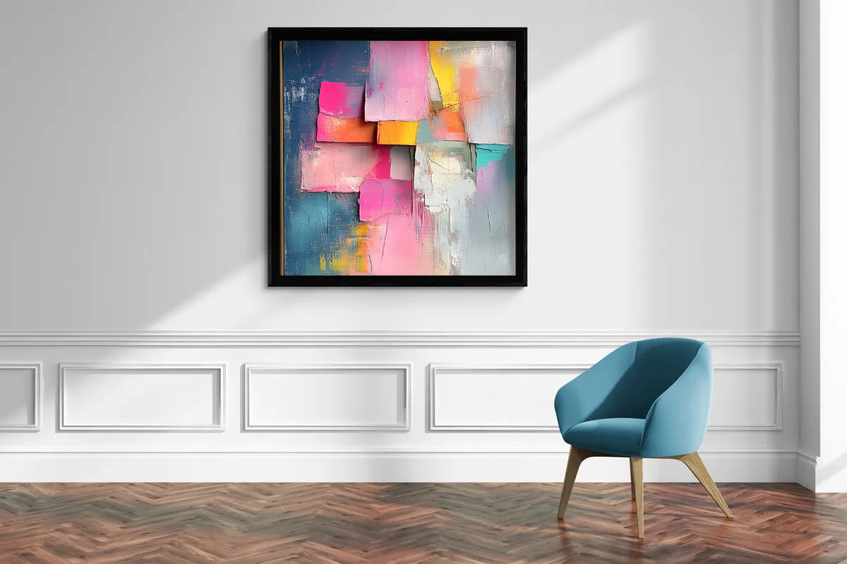 “Schichtenspiel” – Abstract art print in modern design