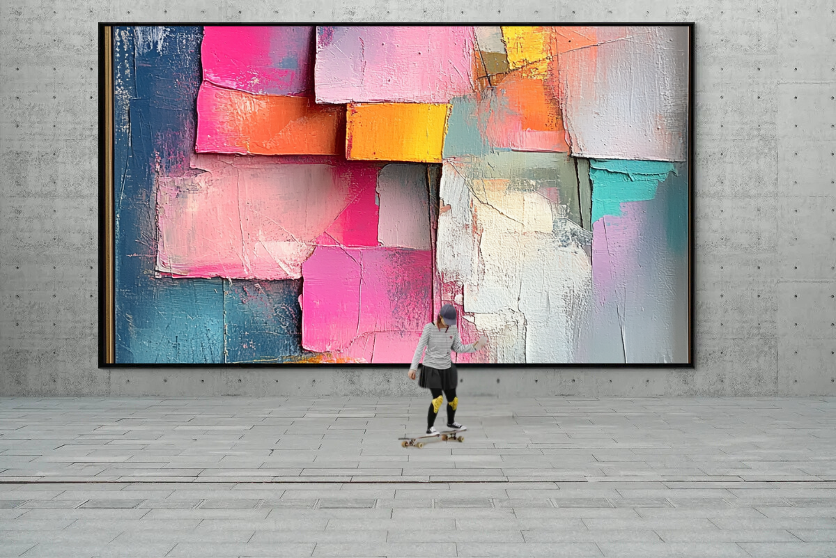 “Schichtenspiel” – Abstract art print in modern design