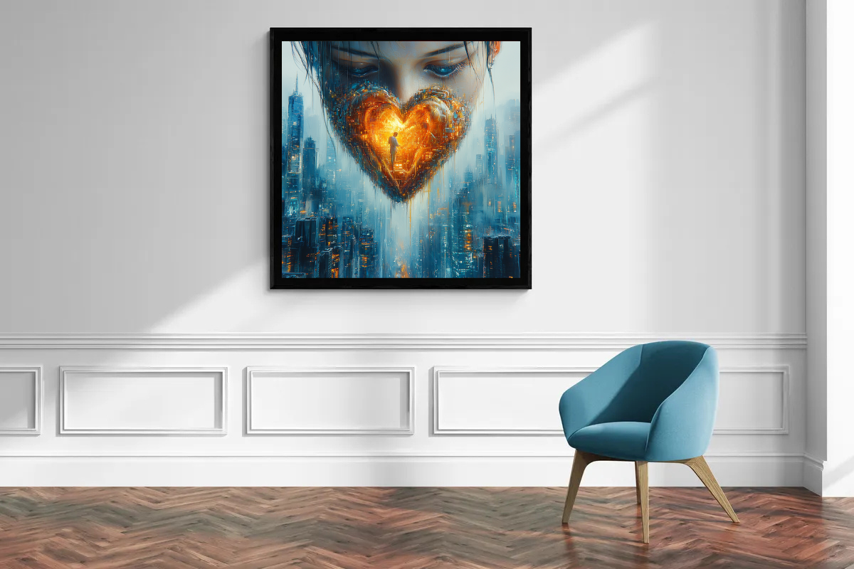 "City of the Heart" - Cyberpunk-inspired portrait