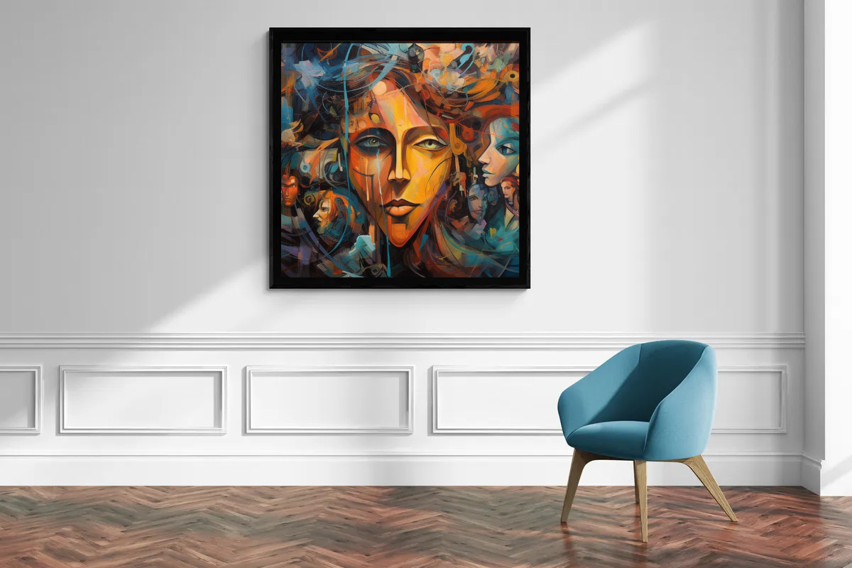 „Träume in Farbe“ – Lebendiger Kunstdruck im Surrealismus-Stil