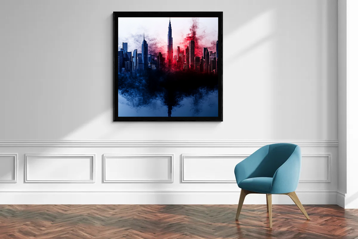 "Fog City" - Skyline with mystical color gradient