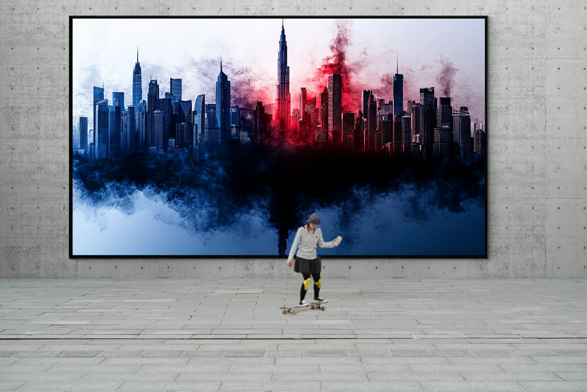 "Fog City" - Skyline with mystical color gradient