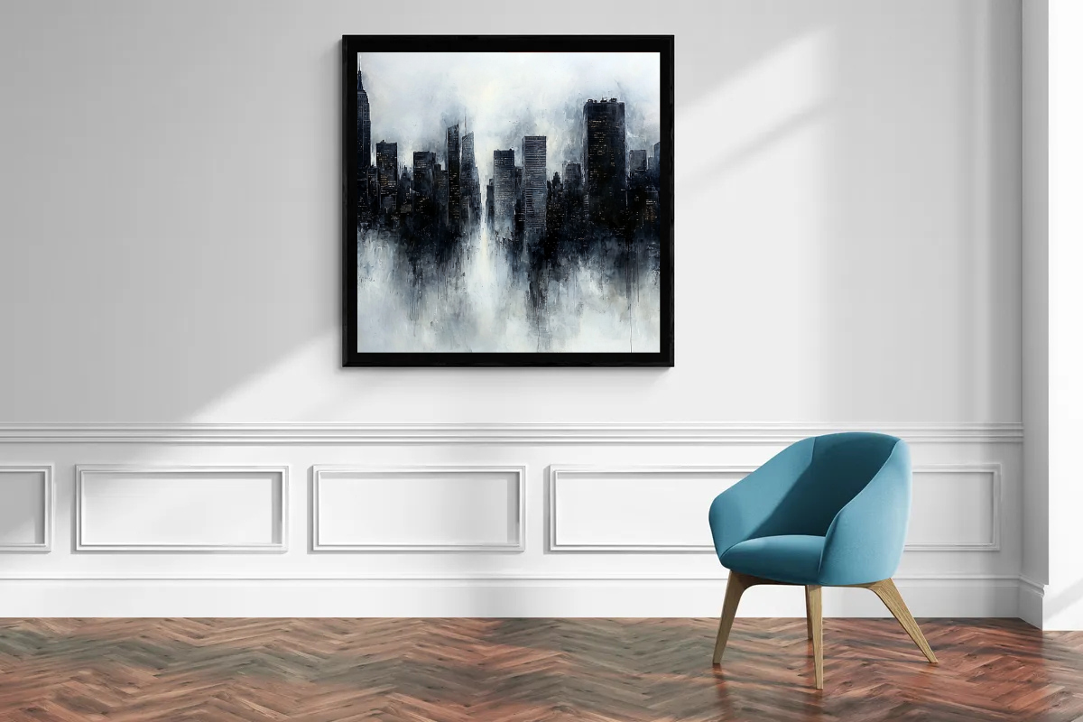 “Fog of Silence” – Monochrome skyline in the mystical fog