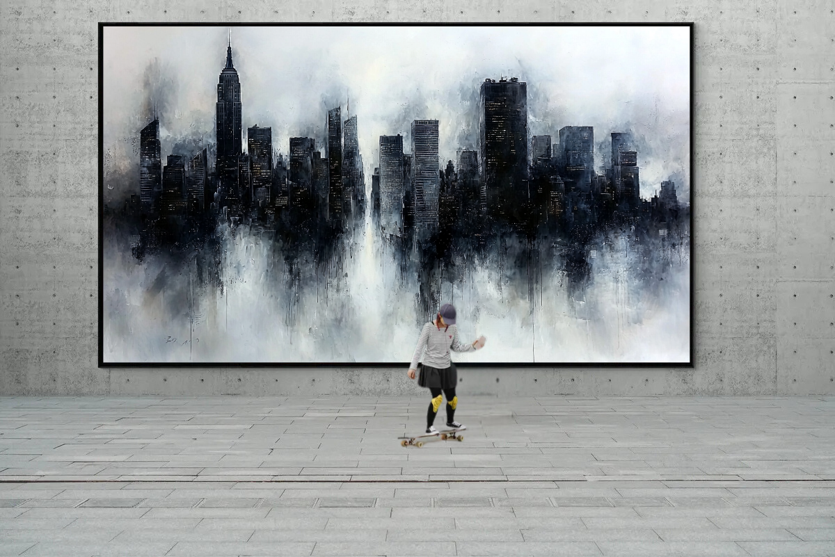 “Fog of Silence” – Monochrome skyline in the mystical fog