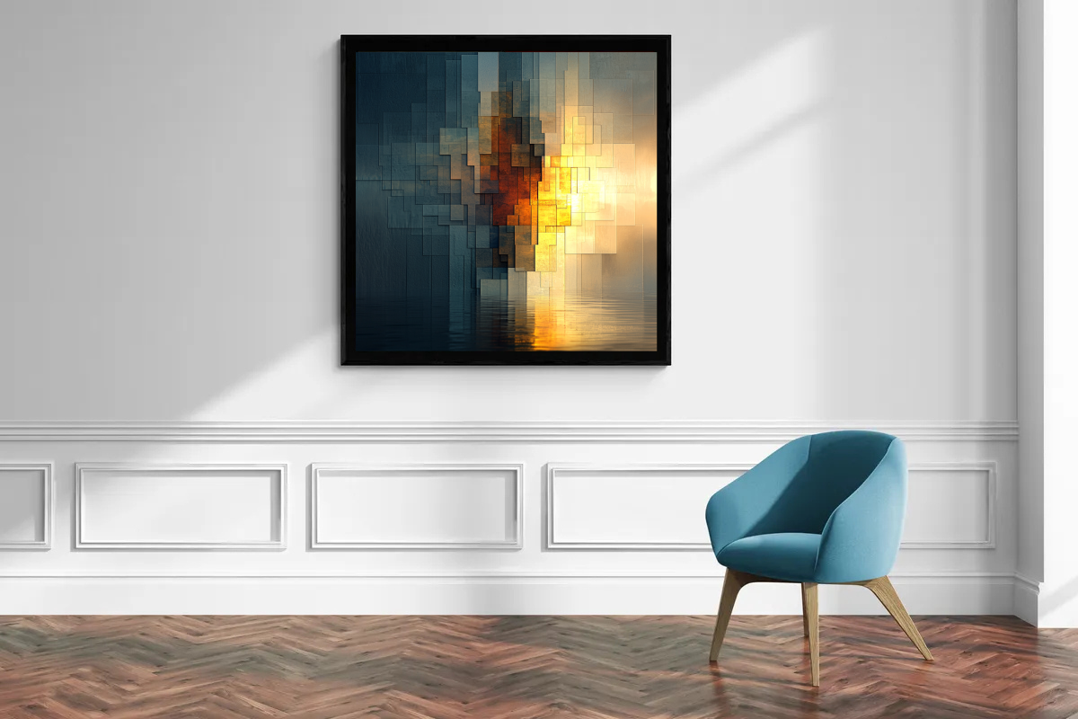 “Rays of light in the shadows” – Abstract composition of light and darkness