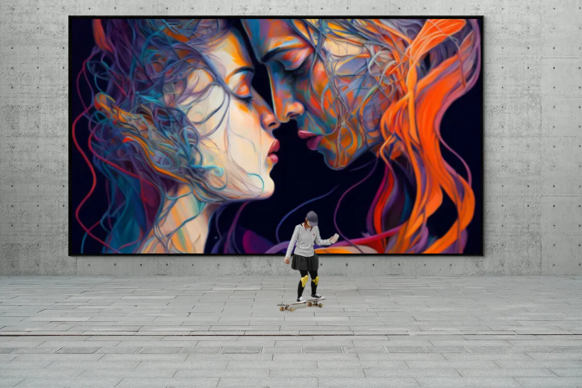 "Verflochtene Seelen“ – Abstraktes Liebesporträt