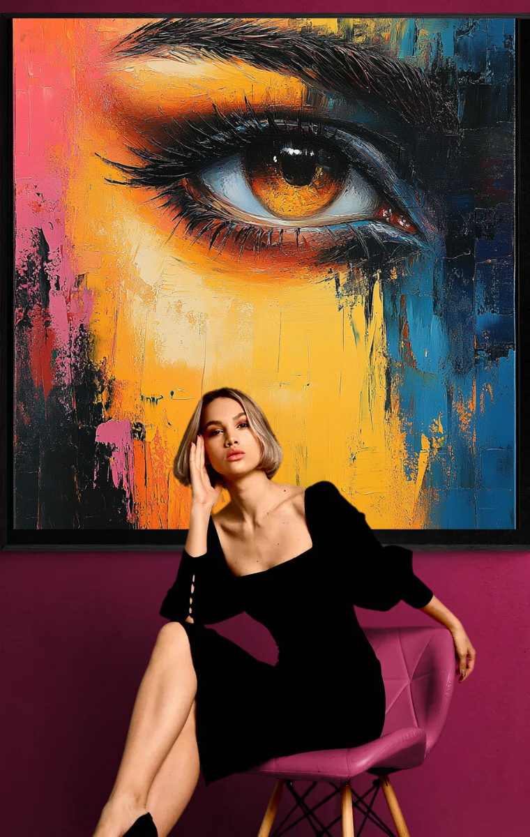 “View of Colors” – Expressive portrait of an eye