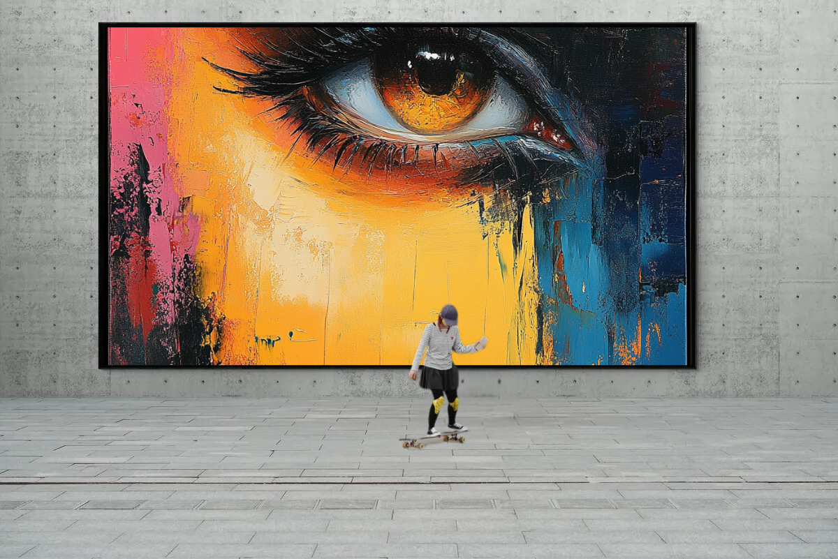 “View of Colors” – Expressive portrait of an eye