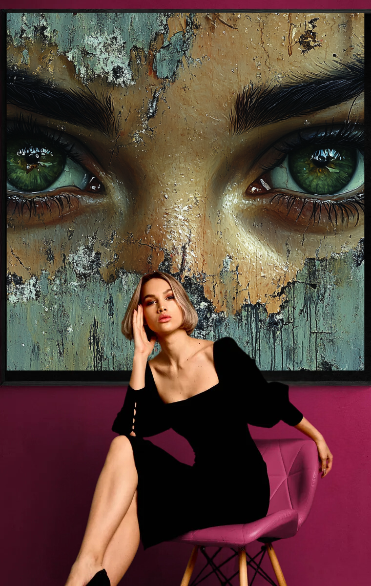"The Eyes of Time" - Abstract Portrait