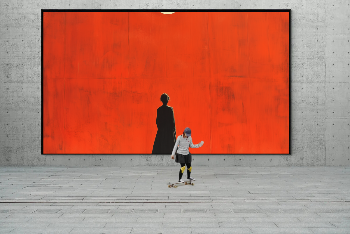 “The Red Wall” – A minimalist reflection on isolation and hope